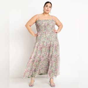 𝅺ELOQUII RUCHED BODICE MAXI DRESS